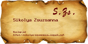 Sikolya Zsuzsanna névjegykártya